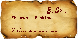Ehrenwald Szabina névjegykártya