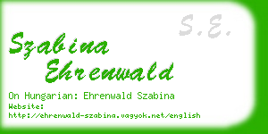 szabina ehrenwald business card